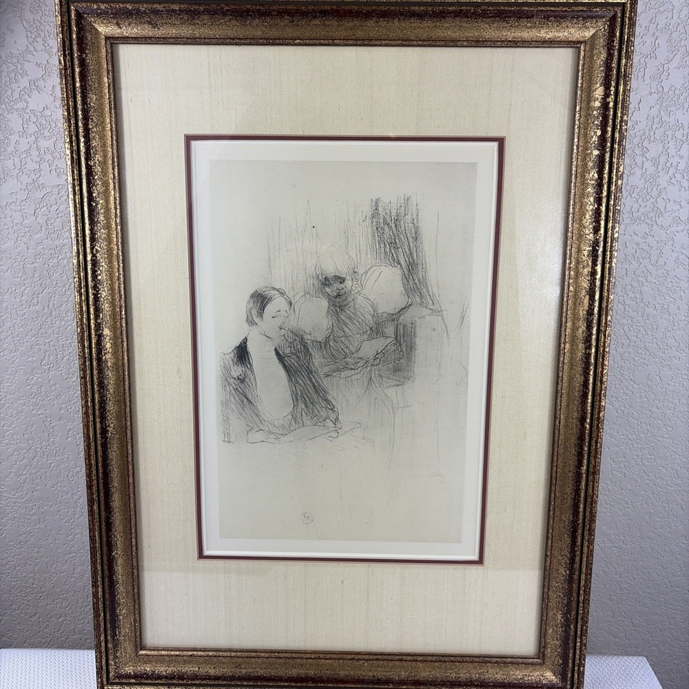 Lugné-Poé et Bady dans "Au-dessus des Forces Humaines By Toulouse-Lautrec